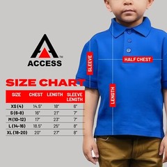 Access Unisex Short Sleeve School Uniform Pique Kids Polo Shirts