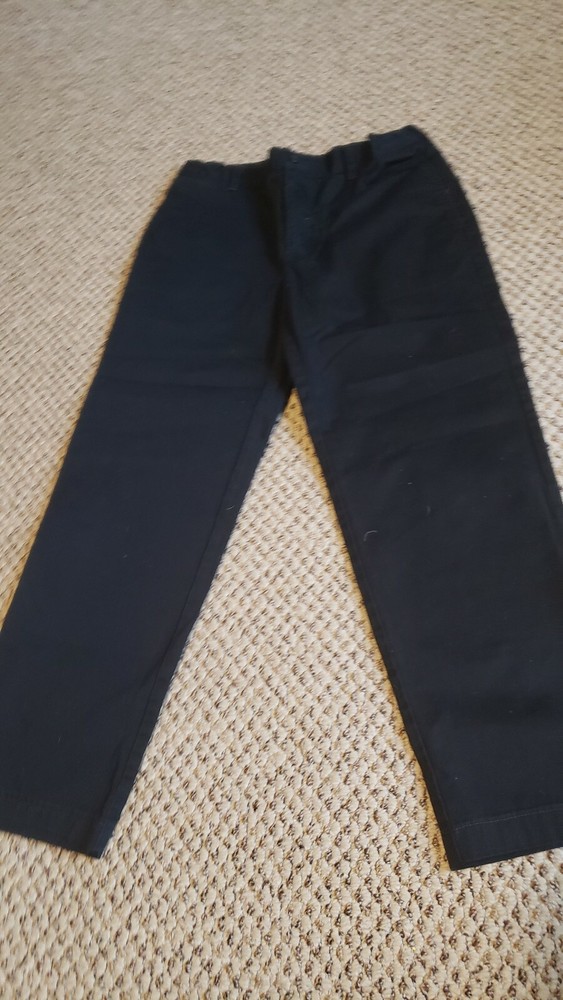Lands’ End School Uniform Boys adjustable Elastic Waist Black 14H 14 husky nwot