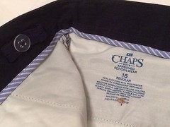 CHAPS School Approved Uniform SHORTS Boys 16 Navy Blue Pleated Front – NEW