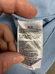 Old Navy Short Sleeve Polo Stretch School Uniform Shirt Size M(8) Light Blue