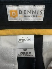 Dennis Uniform Boys Blue Flat Front Shorts 040720 Size 16 Slim (List $32)