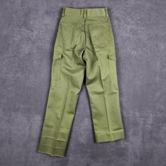 Vintage Boy Scouts of America Pants Youth 23×24 Green Uniform Cargo Pockets