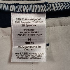 Wonder Nation Boys Navy School Uniform Pants 16 Husky Adjustable WN24100124434H