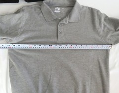 ALL UNIFORM WEAR Polo Shirt Long Sleeve Boys Girls Size 16 Gray COTTON BLEND