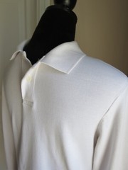 CHEROKEE WHITE LONG SLEEVE POLO TOP – SIZE L