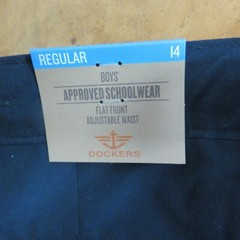 Dockers Navy blue shorts approved schoolwear size 14 reg brand new NWT $28