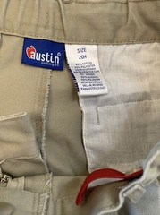 Austin Clothing Co Boys Khaki Stretch Bermuda Uniform Shorts Sz 20H