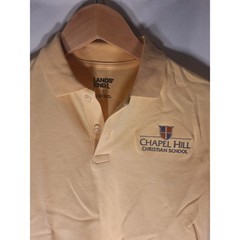 Lands End Chapel Hill Christian School Youth Long Sleeve Polo Shirt Size S 6-7