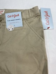 Cat & Jack Flat Front Beige School Uniform Shorts Sz. 7