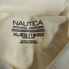 Nautica School Uniform Youth Polo Shirt Xl 18/20 Cotton Blend Light Yellow 138