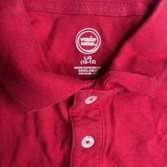 Wonder Nation Boy’s Girls size 10-12 Large Red School Uniform Polo Shirt