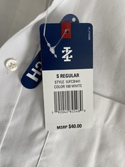 Izod white oxford school uniform teen boy sz S NWT