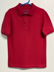 Boys Nautica School Uniform Shirt Sleeve Red Polo Shirt Size Small 8