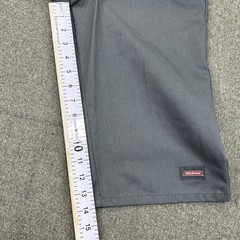 Dickies Boys Work Shorts Size 16 Gray Flat Front Uniform Skate 26 Waist Logo