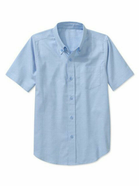 George Uniforms Shirt Boys SIZE S (6/7) Oxford Blue School Button Up –i1–
