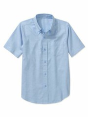 George Uniforms Shirt Boys SIZE S (6/7) Oxford Blue School Button Up –i1–