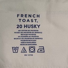 French Toast Boys Navy Relaxed Fit Twill Pants 20 Husky SK9280 School Uniform