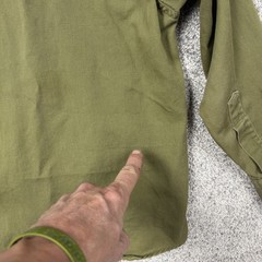 Vintage Boy Scouts Of America Shirt Hat Set Boys 10-12 Green Scout Uniform Twill
