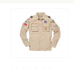 BOY SCOUT OFFICIAL LICENSED NYLON SUPPLEX UNIFORM SHIRT YOUTH SIZE S SMALL 6-8