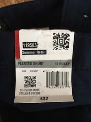 Izod 12 Husky Boys pleated navy adjustable waist school uniform shorts nwt
