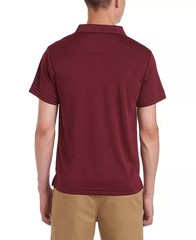 Nautica Young Men Uniform Short Sleeve Double Pique Polo M (36-37) Burgundy