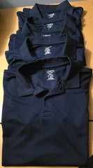 Boys Polo Shirt Chaps Size XL 18/20 Husky Approved School Uniform S/Sleeve Navy
