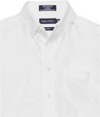 SET OF TWO Nautica Boys’ School Uniform Shirts Size S(8) White Short Sleeve