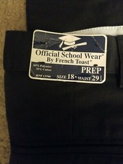 New French Toast navy Blue Pants Boys Official School Wear Double Knee 18 Prep