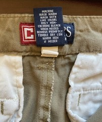 Chaps Boys Pants Size 16 Classic Chino Fit Flat Front Brown Zip Button Closure
