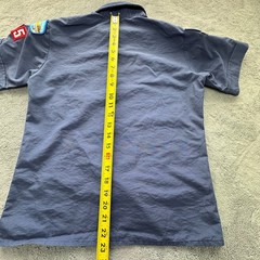 Boy Scouts Of America Shirt Youth M Blue Uniform Cotton Polyester Patches
