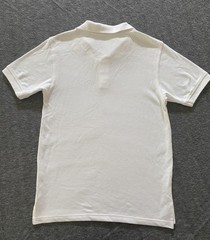 Chaps Polo Shirt Boys Medium 10/12 White School Uniform Regular Short Sleeve Top