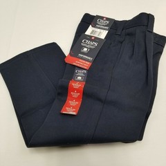 Chaps Pants Boy’s School Approved Black Performance Pleated Size 4 Reg, New