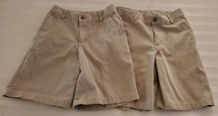 Izod Beige Brown Uniform Shorts size 12R Cotton X2