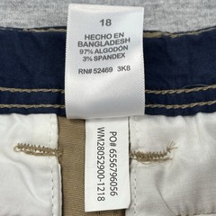 Wonder Nation Boys Uniform Shorts Khakis Size 18 Flat Front Adjustable Waist