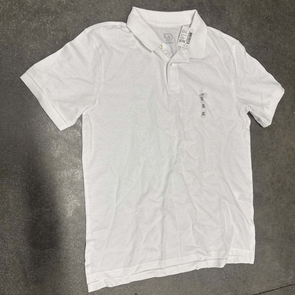 Children’s Place Boys Short-Sleeve Polo School Uniform Shirt White Size XXL/16