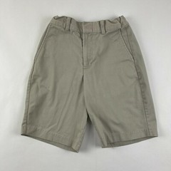 George Shorts School Uniform Boys Size 8 Khaki Elastic Adjustable Waist