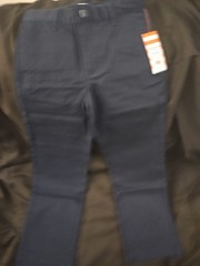 NWT CAT & JACK SCHOOL UNIFORM PANTS SIZE 8 DARK BLUE ( HUSKY)
