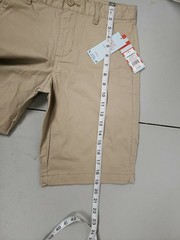 Cat & Jack Boys School Uniform Khaki Shorts Beige Stretch Sz 12 Husky NWT