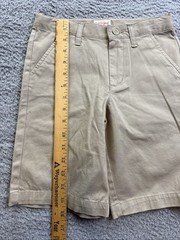 Cat & Jack Boys Youth 7 Khaki Flat Front School Uniform Chino Shorts