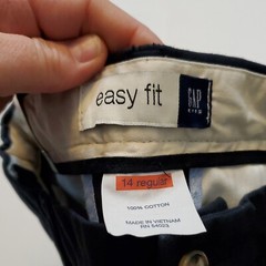 NWT Gap Kids Easy Fit School Uniform Pants Blue Youth Boys 14 Regular New