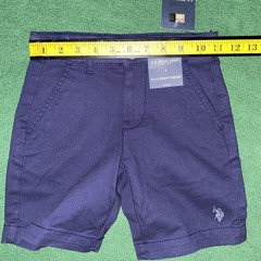 US Polo Assn Boys Uniform Shorts Size 5 Navy Blue
