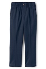 LANDS END Navy School Uniform Elastic Waist Pull-On Pants Boys 10 HUSKY NEW