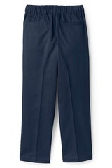 LANDS END Navy School Uniform Elastic Waist Pull-On Pants Boys 10 HUSKY NEW