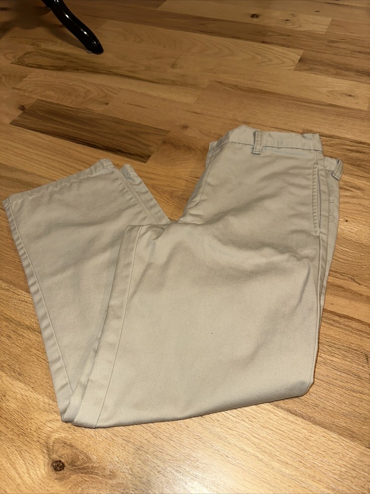 NWOT George Adj Waist Pants Khaki Tan Size 14 H Husky School Uniform
