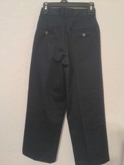 George Boys Pleated Front Navy Blue School Uniform Pants Size 8 Slim Adjustable