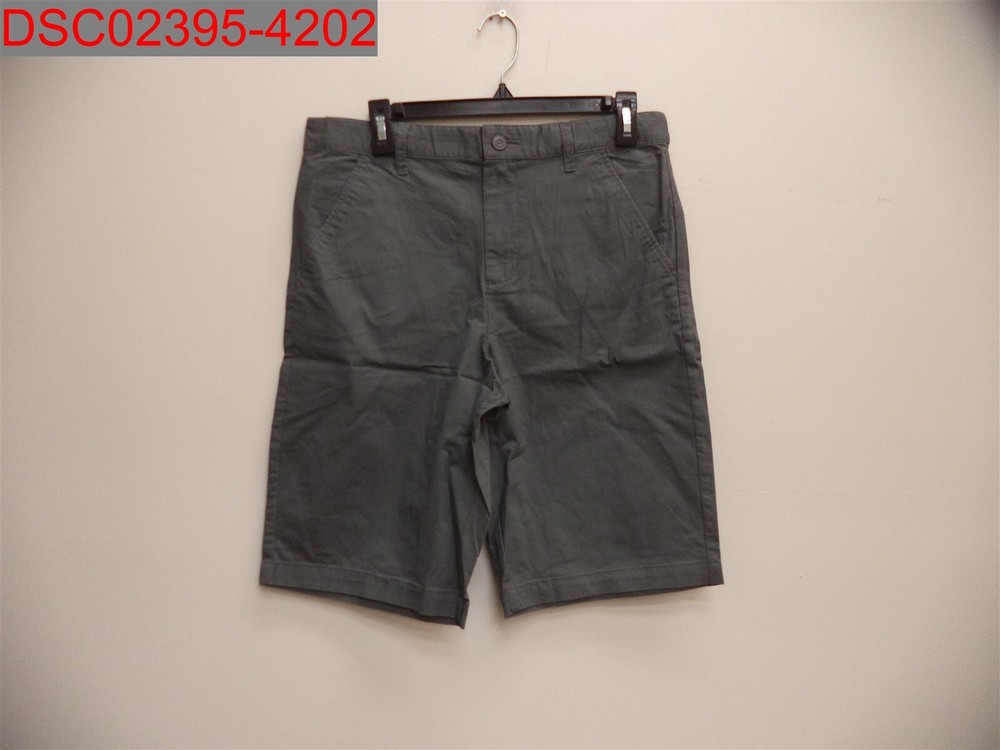 NWT – Cat & Jack Boys Thundering Grey Flat Front Uniform Short, Size 16 Husky