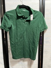 Boys Green School Uniform Polo Shirt Size Large 10–12 Short Sleeve Kids Top
