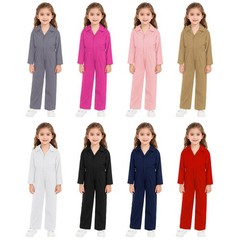 Kids One Piece Tracksuit Overalls Playsuit Boilersuit Jumpsuit All in Coverall