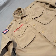 Boy Scouts of America Youth Kid MED Khaki Short Sleeve Uniform Shirt Tan BSA6192