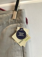 New Boys Cherokee Uniform Pants Size 16 Adjustable Waist Oyster Color